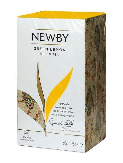 Чай Newby Зеленый лимон пакетированный 25 пак. х 2 г.