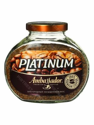 Кофе Ambassador Platinum растворимый 190 гр (ст.б.)