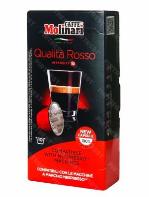 Кофе Molinari Rosso/Россо в капсулах (10 капсул × 5 г.)