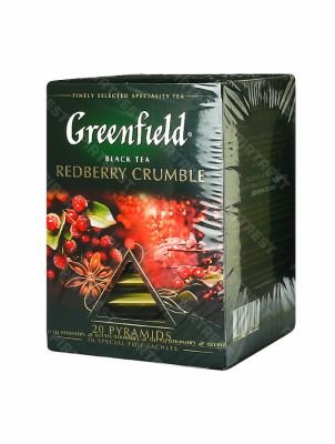 Чай Greenfield Redberry Crumble черный в пирамидках 20 шт.