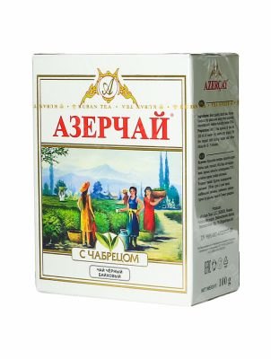 Чай Азерчай черный с чабрецом 100 г.
