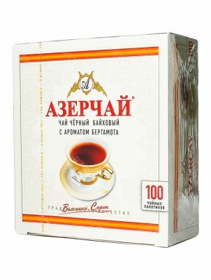 Чай Азерчай Бергамот черный в пакетиках 100 шт