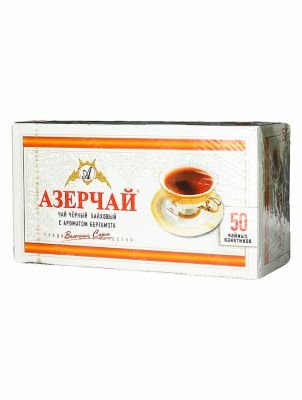 Чай Азерчай Бергамот черный в пакетиках 50 шт.
