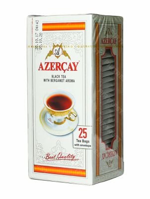 Чай Азерчай Бергамот черный пакетики конверт 25 шт.
