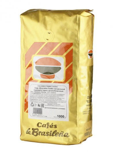 Кофе Cafes la Brasilena Колумбия Тамбо в зернах 1 кг.