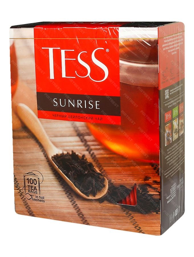 Чай тесс 100 пакетов. Чай черный Tess Sunrise, 100пак. Tess черный в пакетиках 100 шт. Tess Sunrise черный чай в пакетиках 100 шт. Чай Тесс пакетированный ассортимент.