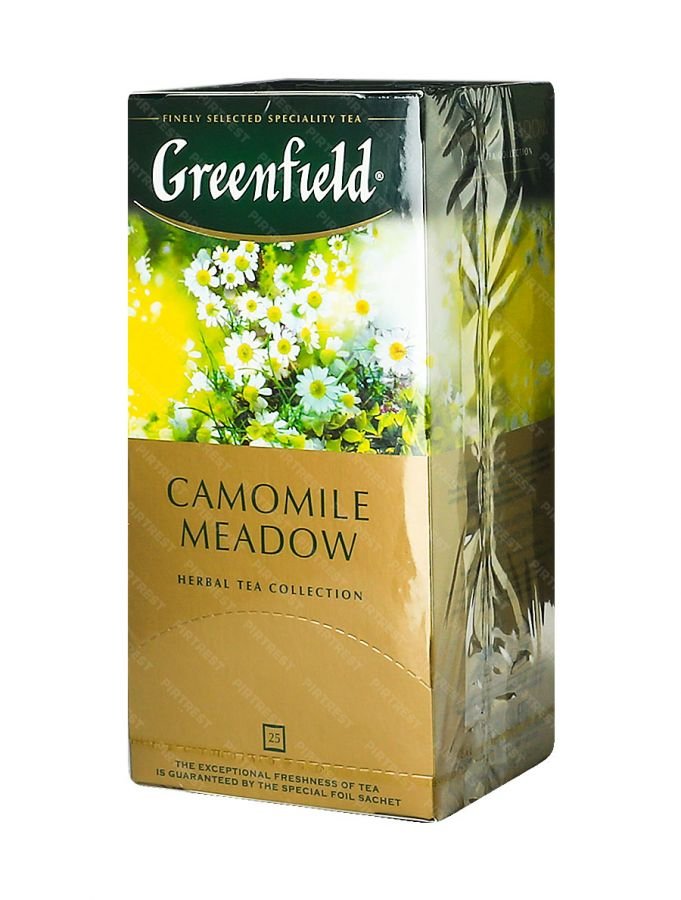 Виды чая greenfield. Чай травяной Greenfield Camomile Meadow 100 пакетиков. Чай Гринфилд Камомайл Медоу 25 пакетов. Чай Greenfield чай Greenfield. Чай Гринфилд 25 пакетиков.