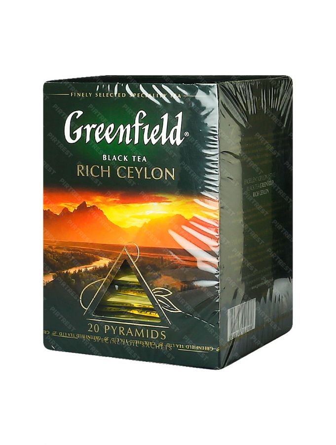 Чай в пакетиках greenfield черный 100. Чай Гринфилд черный коробка. Чай Гринфилд черный пирамидки. Ричгринфилд в пмрамидках. Чай Greenfield Rich Ceylon.