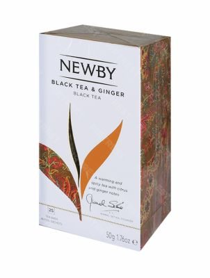 Чай Newby черный с имбирем пакетированный 25 пак. х 2 г.