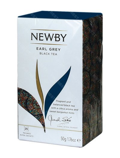 Чай Newby Эрл Грей пакетированный 25 пак. х 2 г.