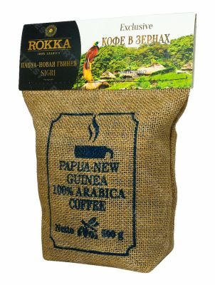 Кофе Rokka Папуа-Новая Гвинея в зернах 500 г.