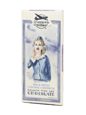 Шоколад Belgian Starbrook airlines молочный шоколад с дробленым печеньем 100 г.