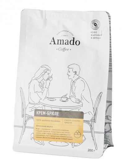 Кофе Amado Крем-Брюле в зернах 200 г.