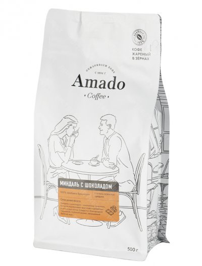 Кофе Amado Миндаль-Шоколад в зернах 500 г.