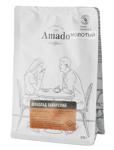 Кофе Amado Баварский Шоколад молотый 200 г.