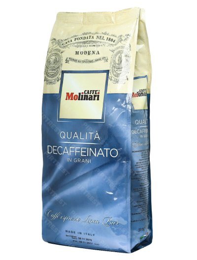 Кофе Molinari Decaf в зернах 500 г.