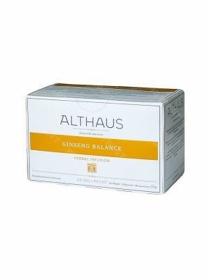 Чай Althaus Ginseng Balanсе (Джинсенг Баланс) травяной в пакетиках для чашек 20 шт.