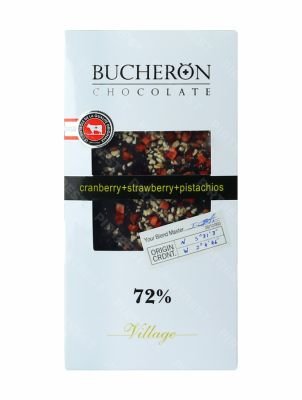 Шоколад Bucheron горький 100 г. ( клюква, клубника, фисташки)