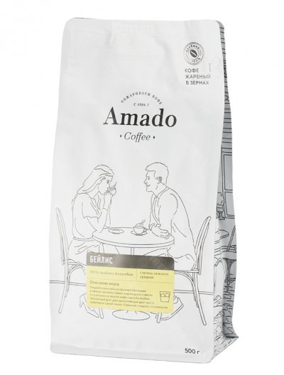 Кофе Amado Бейлис в зернах 500 г.