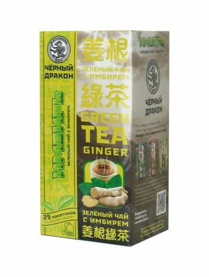 Чай Черный дракон зеленый чай с имбирем в пакетиках 25 пак. х 2 г.