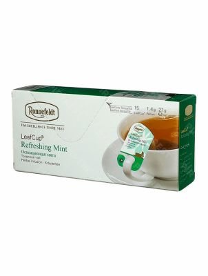 Чай Ronnefeldt Refreshing Mint/Освежающая Мята травяной в сашете на чашку 15 шт. (Leaf Cup)