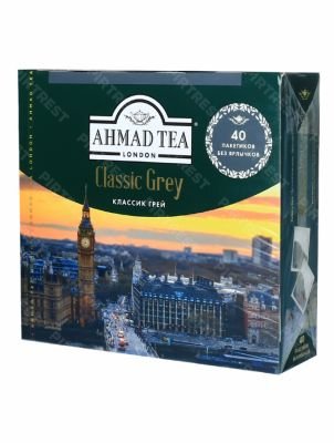 Чай Ahmad Tea Earl Grey (Ахмад Эрл Грей) черный в пакетиках 40 шт. х 2 г.