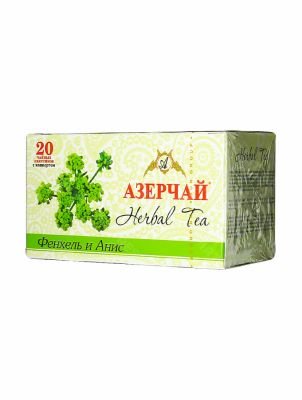 Чай Азерчай Фенхель и Анис травяной в пакетиках 20 шт.