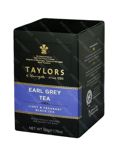 Чай Taylors of Harrogate Earl Grey (Эрл Грей) в пакетиках 20 шт х 2.5 г.