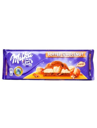 Шоколад Milka Toffee Wholenuts 300 г.